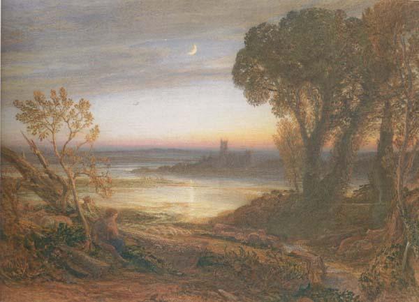 Samuel Palmer The Curfew  or The Wide Water d Shore oil painting picture